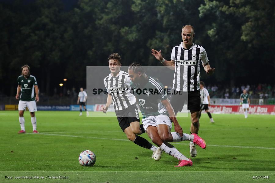 Dominik Ngatie, Willy-Sachs-Stadion, Schweinfurt, 08.09.2023, sport, action, bfv, Fussball, Saison 2023/2024, 9. Spieltag, Regionalliga Bayern, SVW, FCS, SV Wacker Burghausen, 1. FC Schweinfurt 1905 - Bild-ID: 2377588