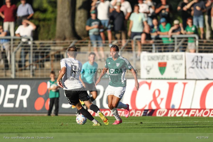 Dominik Ngatie, sport, action, Willy-Sachs-Stadion, Schweinfurt, Saison 2023/2024, SVW, SV Wacker Burghausen, Regionalliga Bayern, Fussball, FCS, BFV, 9. Spieltag, 1. FC Schweinfurt 1905, 08.09.2023 - Bild-ID: 2377619