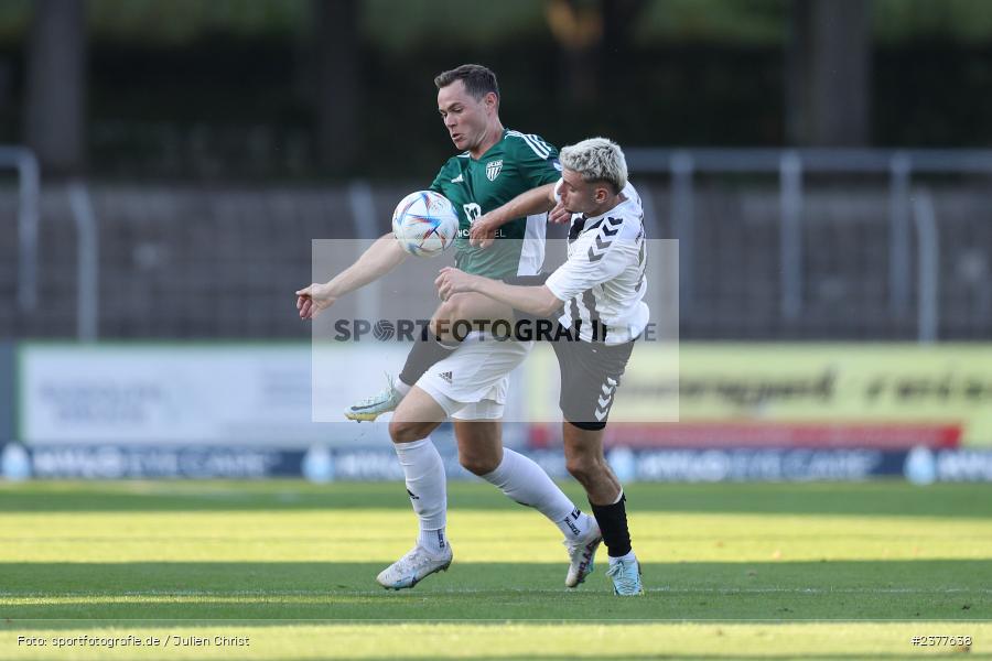 Alexander Fabian Bazdrigiannis, sport, action, Willy-Sachs-Stadion, Schweinfurt, Saison 2023/2024, SVW, SV Wacker Burghausen, Regionalliga Bayern, Fussball, FCS, BFV, 9. Spieltag, 1. FC Schweinfurt 1905, 08.09.2023 - Bild-ID: 2377638