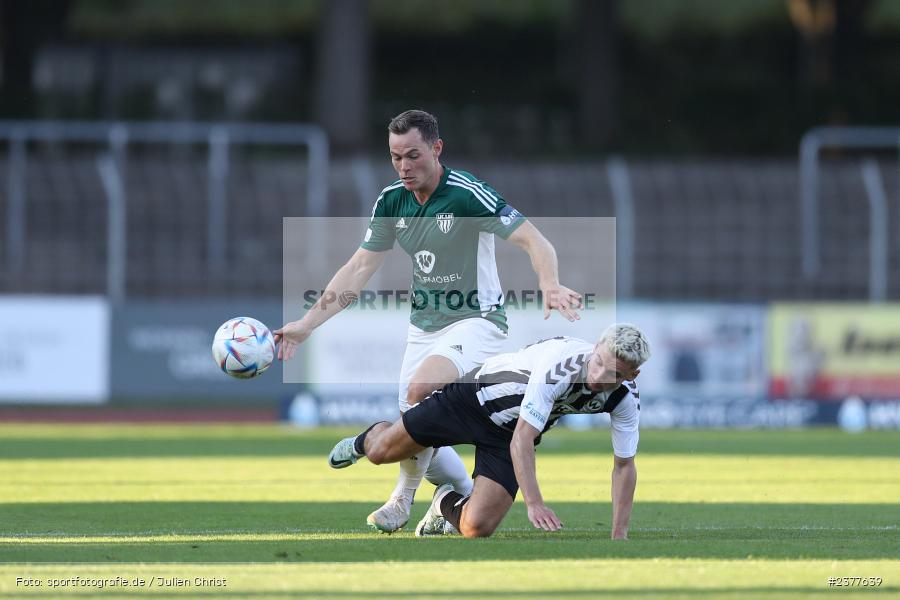 Alexander Fabian Bazdrigiannis, sport, action, Willy-Sachs-Stadion, Schweinfurt, Saison 2023/2024, SVW, SV Wacker Burghausen, Regionalliga Bayern, Fussball, FCS, BFV, 9. Spieltag, 1. FC Schweinfurt 1905, 08.09.2023 - Bild-ID: 2377639