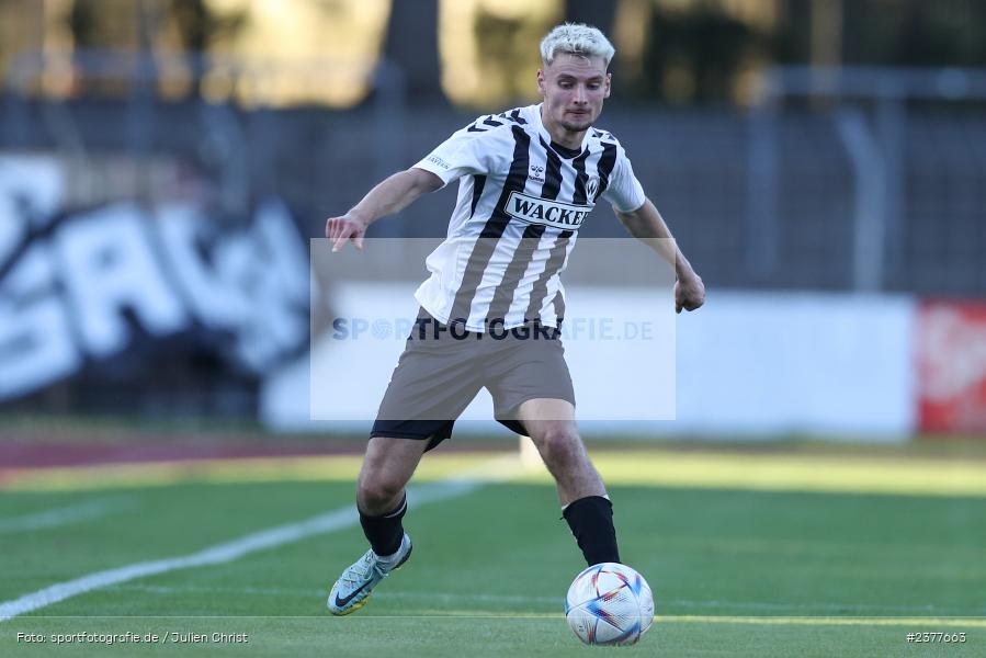 Alexander Fabian Bazdrigiannis, sport, action, Willy-Sachs-Stadion, Schweinfurt, Saison 2023/2024, SVW, SV Wacker Burghausen, Regionalliga Bayern, Fussball, FCS, BFV, 9. Spieltag, 1. FC Schweinfurt 1905, 08.09.2023 - Bild-ID: 2377663
