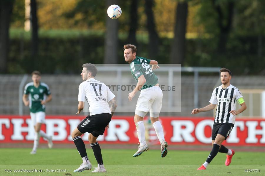 Fabio Bozesan, sport, action, Willy-Sachs-Stadion, Schweinfurt, Saison 2023/2024, SVW, SV Wacker Burghausen, Regionalliga Bayern, Fussball, FCS, BFV, 9. Spieltag, 1. FC Schweinfurt 1905, 08.09.2023 - Bild-ID: 2377701