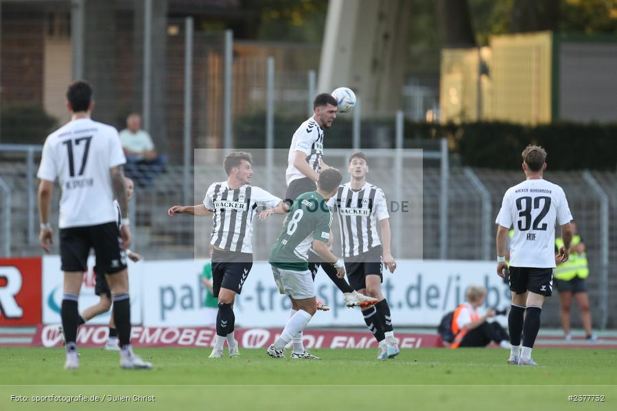 Viktor Miftaraj, sport, action, Willy-Sachs-Stadion, Schweinfurt, Saison 2023/2024, SVW, SV Wacker Burghausen, Regionalliga Bayern, Fussball, FCS, BFV, 9. Spieltag, 1. FC Schweinfurt 1905, 08.09.2023 - Bild-ID: 2377732