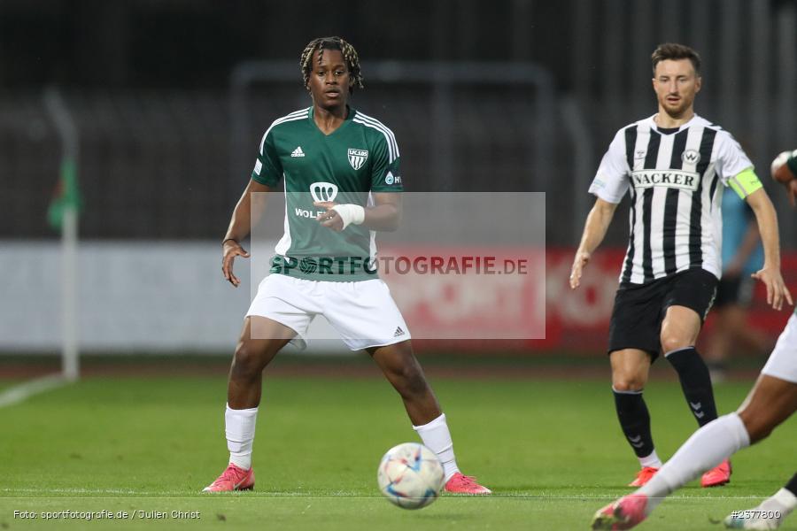 Hans Anapak-Baka, sport, action, Willy-Sachs-Stadion, Schweinfurt, Saison 2023/2024, SVW, SV Wacker Burghausen, Regionalliga Bayern, Fussball, FCS, BFV, 9. Spieltag, 1. FC Schweinfurt 1905, 08.09.2023 - Bild-ID: 2377800