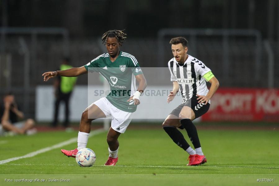 Hans Anapak-Baka, sport, action, Willy-Sachs-Stadion, Schweinfurt, Saison 2023/2024, SVW, SV Wacker Burghausen, Regionalliga Bayern, Fussball, FCS, BFV, 9. Spieltag, 1. FC Schweinfurt 1905, 08.09.2023 - Bild-ID: 2377801