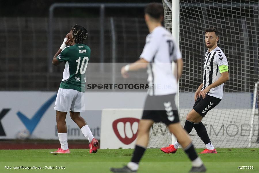 Hans Anapak-Baka, sport, action, Willy-Sachs-Stadion, Schweinfurt, Saison 2023/2024, SVW, SV Wacker Burghausen, Regionalliga Bayern, Fussball, FCS, BFV, 9. Spieltag, 1. FC Schweinfurt 1905, 08.09.2023 - Bild-ID: 2377833