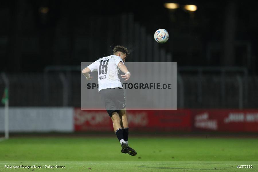 Edin Hyseni, sport, action, Willy-Sachs-Stadion, Schweinfurt, Saison 2023/2024, SVW, SV Wacker Burghausen, Regionalliga Bayern, Fussball, FCS, BFV, 9. Spieltag, 1. FC Schweinfurt 1905, 08.09.2023 - Bild-ID: 2377835