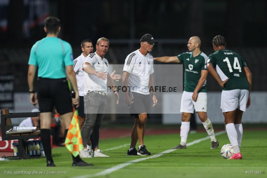 Marc Reitmaier, sport, action, Willy-Sachs-Stadion, Schweinfurt, Saison 2023/2024, SVW, SV Wacker Burghausen, Regionalliga Bayern, Fussball, FCS, BFV, 9. Spieltag, 1. FC Schweinfurt 1905, 08.09.2023 - Bild-ID: 2377837