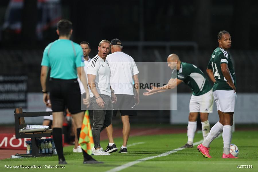 Marc Reitmaier, sport, action, Willy-Sachs-Stadion, Schweinfurt, Saison 2023/2024, SVW, SV Wacker Burghausen, Regionalliga Bayern, Fussball, FCS, BFV, 9. Spieltag, 1. FC Schweinfurt 1905, 08.09.2023 - Bild-ID: 2377838