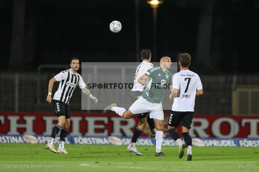 Adam Jabiri, sport, action, Willy-Sachs-Stadion, Schweinfurt, Saison 2023/2024, SVW, SV Wacker Burghausen, Regionalliga Bayern, Fussball, FCS, BFV, 9. Spieltag, 1. FC Schweinfurt 1905, 08.09.2023 - Bild-ID: 2377912