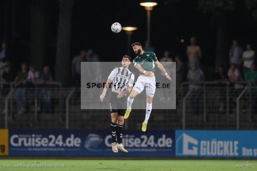 Taha Aksu, sport, action, Willy-Sachs-Stadion, Schweinfurt, Saison 2023/2024, SVW, SV Wacker Burghausen, Regionalliga Bayern, Fussball, FCS, BFV, 9. Spieltag, 1. FC Schweinfurt 1905, 08.09.2023 - Bild-ID: 2377921