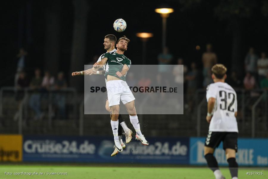 Severo Sturm, sport, action, Willy-Sachs-Stadion, Schweinfurt, Saison 2023/2024, SVW, SV Wacker Burghausen, Regionalliga Bayern, Fussball, FCS, BFV, 9. Spieltag, 1. FC Schweinfurt 1905, 08.09.2023 - Bild-ID: 2377923