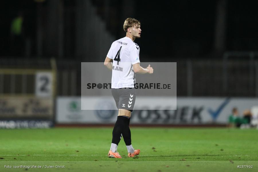 Jasper Maljojoki, sport, action, Willy-Sachs-Stadion, Schweinfurt, Saison 2023/2024, SVW, SV Wacker Burghausen, Regionalliga Bayern, Fussball, FCS, BFV, 9. Spieltag, 1. FC Schweinfurt 1905, 08.09.2023 - Bild-ID: 2377932