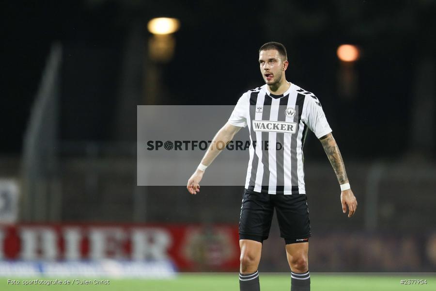 Marcel Spitzer, sport, action, Willy-Sachs-Stadion, Schweinfurt, Saison 2023/2024, SVW, SV Wacker Burghausen, Regionalliga Bayern, Fussball, FCS, BFV, 9. Spieltag, 1. FC Schweinfurt 1905, 08.09.2023 - Bild-ID: 2377954
