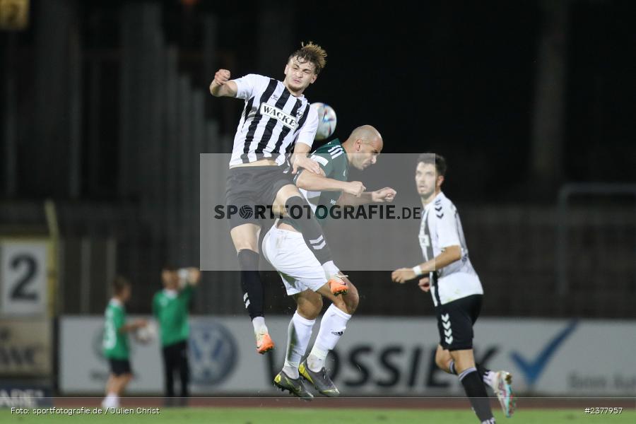 Jasper Maljojoki, sport, action, Willy-Sachs-Stadion, Schweinfurt, Saison 2023/2024, SVW, SV Wacker Burghausen, Regionalliga Bayern, Fussball, FCS, BFV, 9. Spieltag, 1. FC Schweinfurt 1905, 08.09.2023 - Bild-ID: 2377957