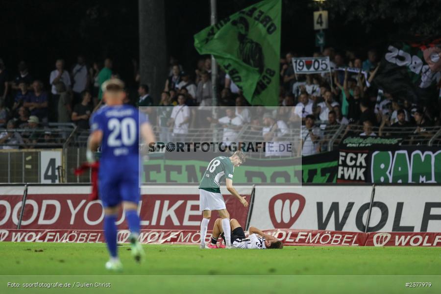Lukas Wenzel, sport, action, Willy-Sachs-Stadion, Schweinfurt, Saison 2023/2024, SVW, SV Wacker Burghausen, Regionalliga Bayern, Fussball, FCS, BFV, 9. Spieltag, 1. FC Schweinfurt 1905, 08.09.2023 - Bild-ID: 2377979