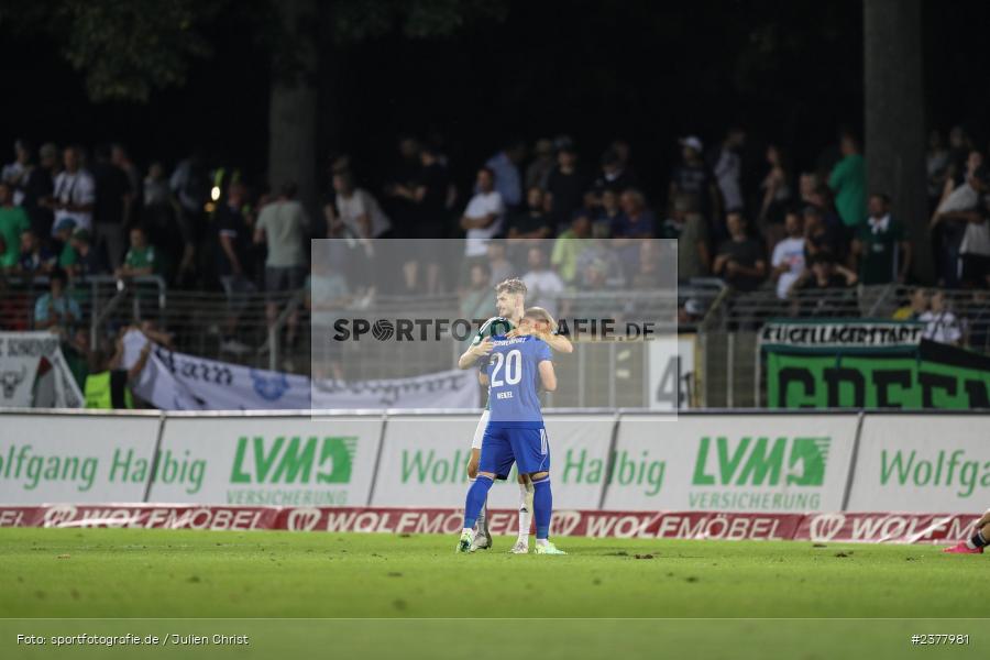 Lukas Wenzel, sport, action, Willy-Sachs-Stadion, Schweinfurt, Saison 2023/2024, SVW, SV Wacker Burghausen, Regionalliga Bayern, Fussball, FCS, BFV, 9. Spieltag, 1. FC Schweinfurt 1905, 08.09.2023 - Bild-ID: 2377981