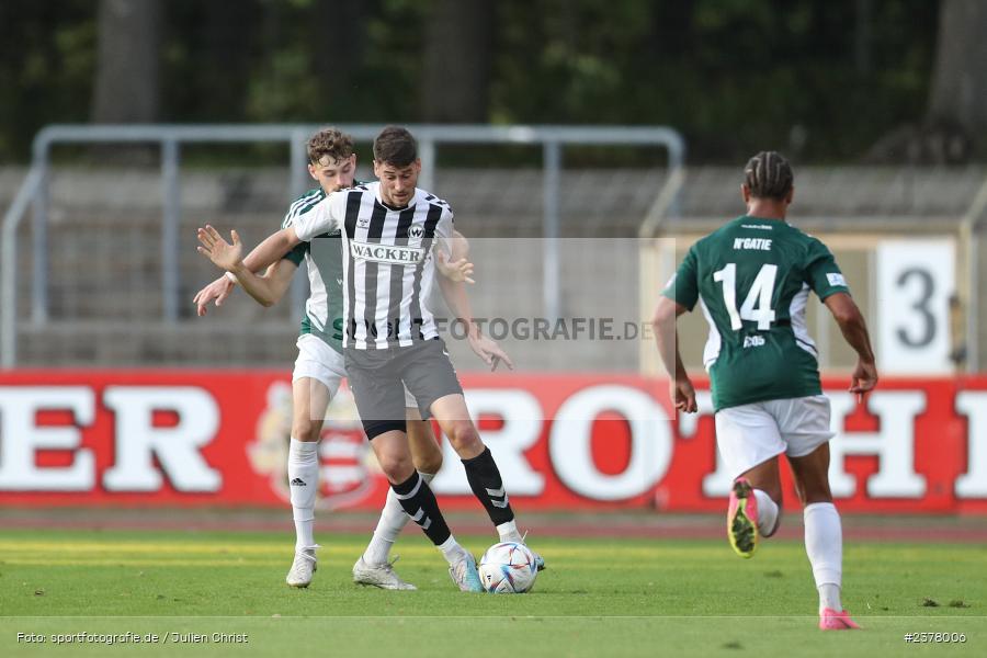 Andrija Bosnjak, sport, action, Willy-Sachs-Stadion, Schweinfurt, Saison 2023/2024, SVW, SV Wacker Burghausen, Regionalliga Bayern, Fussball, FCS, BFV, 9. Spieltag, 1. FC Schweinfurt 1905, 08.09.2023 - Bild-ID: 2378006