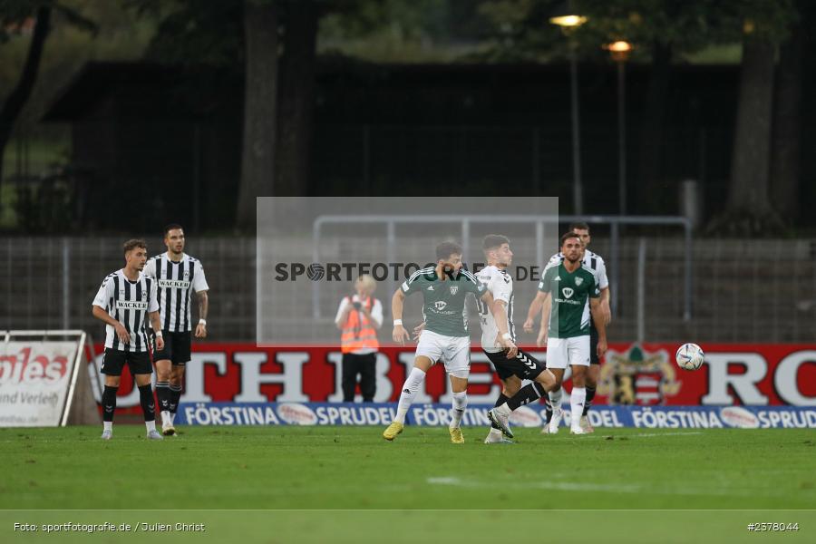 Taha Aksu, sport, action, Willy-Sachs-Stadion, Schweinfurt, Saison 2023/2024, SVW, SV Wacker Burghausen, Regionalliga Bayern, Fussball, FCS, BFV, 9. Spieltag, 1. FC Schweinfurt 1905, 08.09.2023 - Bild-ID: 2378044