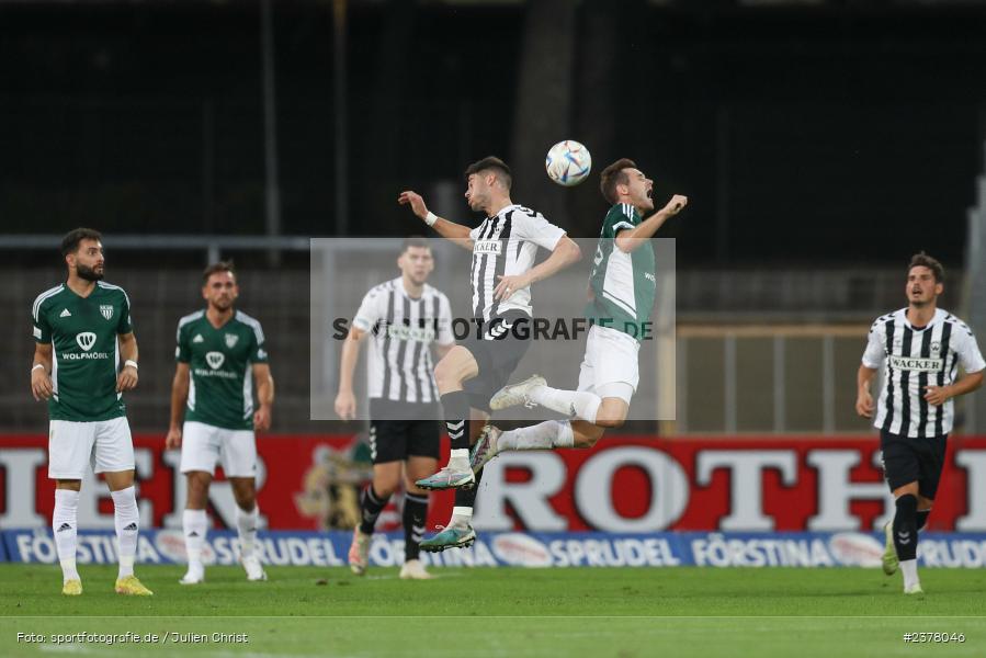 Andrija Bosnjak, sport, action, Willy-Sachs-Stadion, Schweinfurt, Saison 2023/2024, SVW, SV Wacker Burghausen, Regionalliga Bayern, Fussball, FCS, BFV, 9. Spieltag, 1. FC Schweinfurt 1905, 08.09.2023 - Bild-ID: 2378046