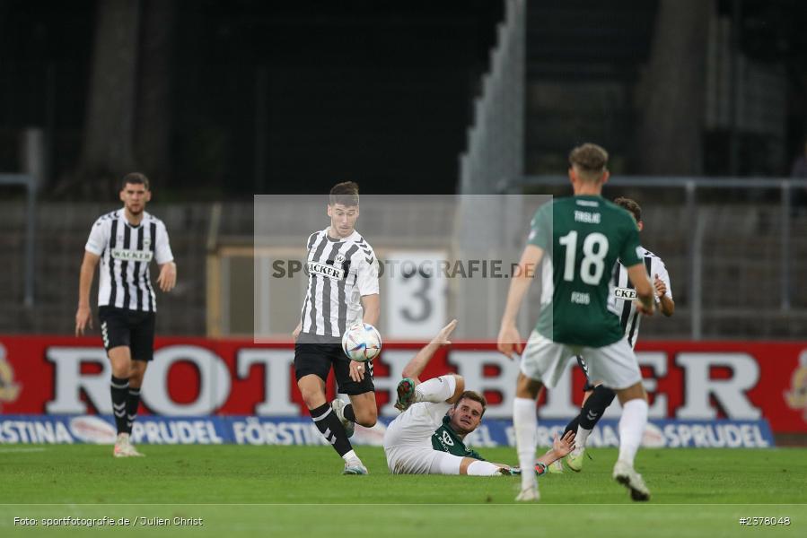 Andrija Bosnjak, sport, action, Willy-Sachs-Stadion, Schweinfurt, Saison 2023/2024, SVW, SV Wacker Burghausen, Regionalliga Bayern, Fussball, FCS, BFV, 9. Spieltag, 1. FC Schweinfurt 1905, 08.09.2023 - Bild-ID: 2378048