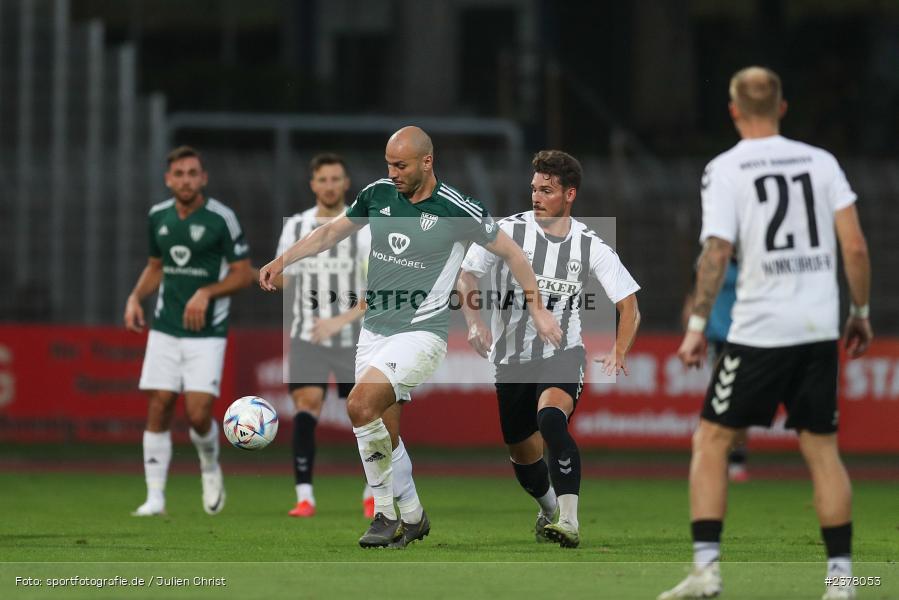 Adam Jabiri, sport, action, Willy-Sachs-Stadion, Schweinfurt, Saison 2023/2024, SVW, SV Wacker Burghausen, Regionalliga Bayern, Fussball, FCS, BFV, 9. Spieltag, 1. FC Schweinfurt 1905, 08.09.2023 - Bild-ID: 2378053