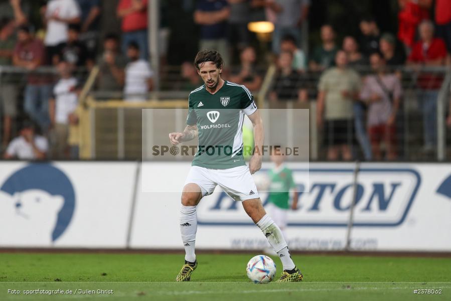 Lukas Billick, sport, action, Willy-Sachs-Stadion, Schweinfurt, Saison 2023/2024, SVW, SV Wacker Burghausen, Regionalliga Bayern, Fussball, FCS, BFV, 9. Spieltag, 1. FC Schweinfurt 1905, 08.09.2023 - Bild-ID: 2378062