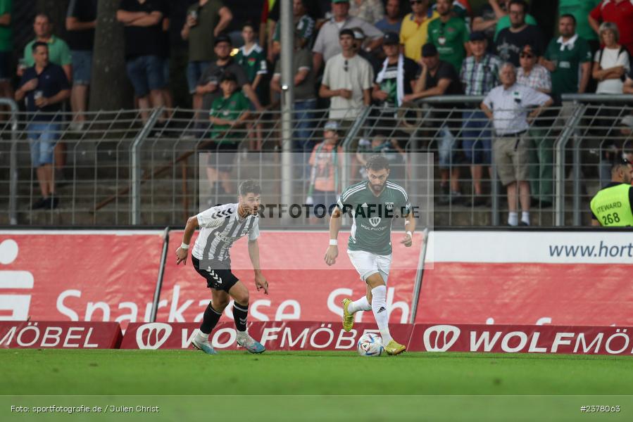 Taha Aksu, sport, action, Willy-Sachs-Stadion, Schweinfurt, Saison 2023/2024, SVW, SV Wacker Burghausen, Regionalliga Bayern, Fussball, FCS, BFV, 9. Spieltag, 1. FC Schweinfurt 1905, 08.09.2023 - Bild-ID: 2378063