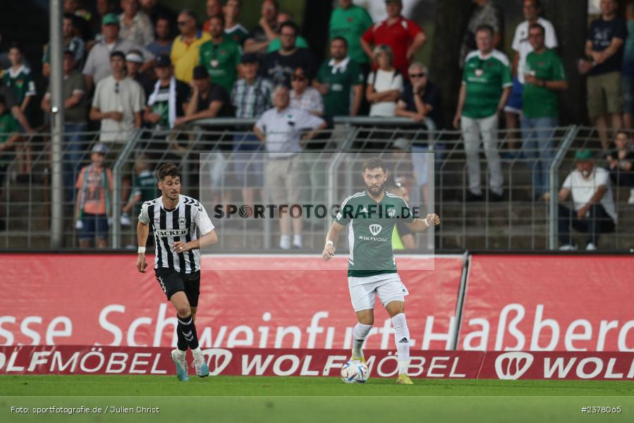 Taha Aksu, sport, action, Willy-Sachs-Stadion, Schweinfurt, Saison 2023/2024, SVW, SV Wacker Burghausen, Regionalliga Bayern, Fussball, FCS, BFV, 9. Spieltag, 1. FC Schweinfurt 1905, 08.09.2023 - Bild-ID: 2378065