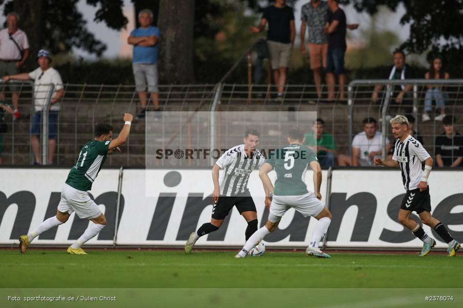Dennis Schmutz, sport, action, Willy-Sachs-Stadion, Schweinfurt, Saison 2023/2024, SVW, SV Wacker Burghausen, Regionalliga Bayern, Fussball, FCS, BFV, 9. Spieltag, 1. FC Schweinfurt 1905, 08.09.2023 - Bild-ID: 2378074