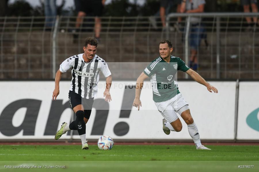 Dennis Schmutz, sport, action, Willy-Sachs-Stadion, Schweinfurt, Saison 2023/2024, SVW, SV Wacker Burghausen, Regionalliga Bayern, Fussball, FCS, BFV, 9. Spieltag, 1. FC Schweinfurt 1905, 08.09.2023 - Bild-ID: 2378077