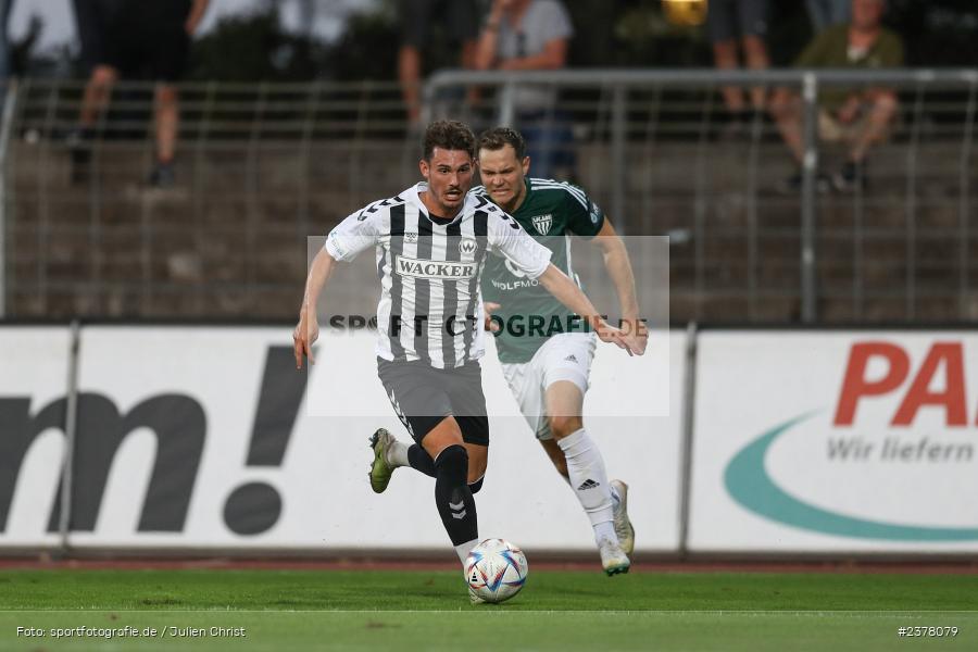 Dennis Schmutz, sport, action, Willy-Sachs-Stadion, Schweinfurt, Saison 2023/2024, SVW, SV Wacker Burghausen, Regionalliga Bayern, Fussball, FCS, BFV, 9. Spieltag, 1. FC Schweinfurt 1905, 08.09.2023 - Bild-ID: 2378079