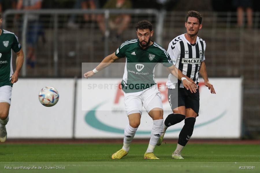 Dennis Schmutz, sport, action, Willy-Sachs-Stadion, Schweinfurt, Saison 2023/2024, SVW, SV Wacker Burghausen, Regionalliga Bayern, Fussball, FCS, BFV, 9. Spieltag, 1. FC Schweinfurt 1905, 08.09.2023 - Bild-ID: 2378081