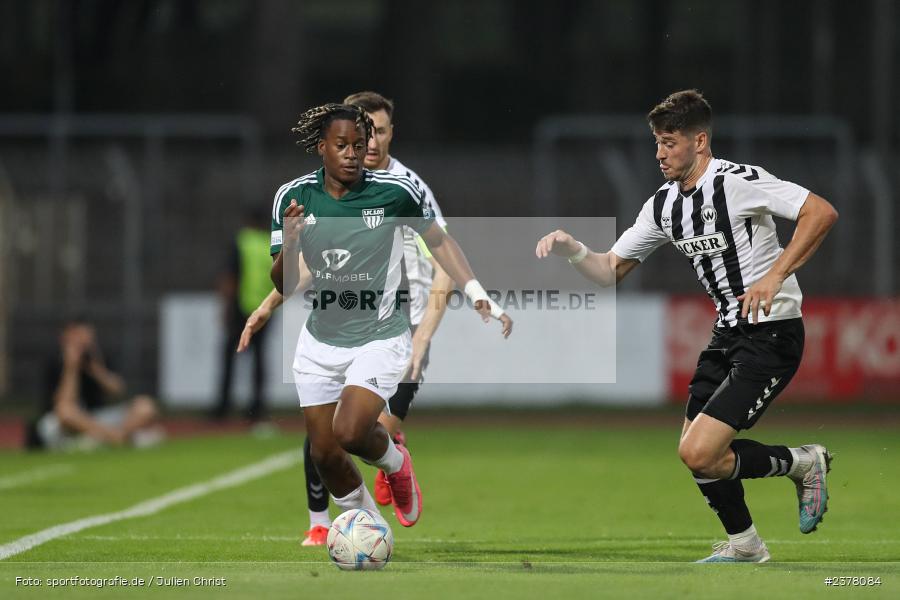 Hans Anapak-Baka, sport, action, Willy-Sachs-Stadion, Schweinfurt, Saison 2023/2024, SVW, SV Wacker Burghausen, Regionalliga Bayern, Fussball, FCS, BFV, 9. Spieltag, 1. FC Schweinfurt 1905, 08.09.2023 - Bild-ID: 2378084