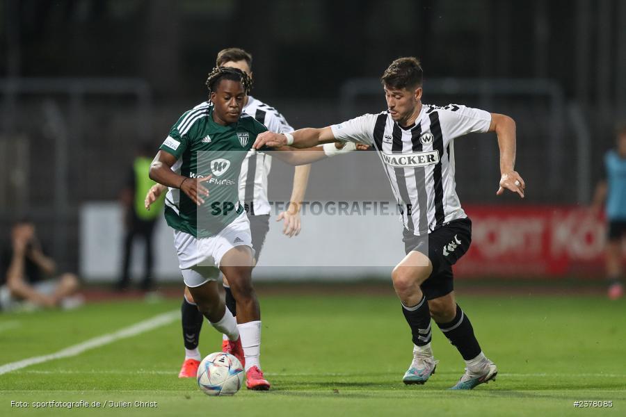 Hans Anapak-Baka, sport, action, Willy-Sachs-Stadion, Schweinfurt, Saison 2023/2024, SVW, SV Wacker Burghausen, Regionalliga Bayern, Fussball, FCS, BFV, 9. Spieltag, 1. FC Schweinfurt 1905, 08.09.2023 - Bild-ID: 2378085