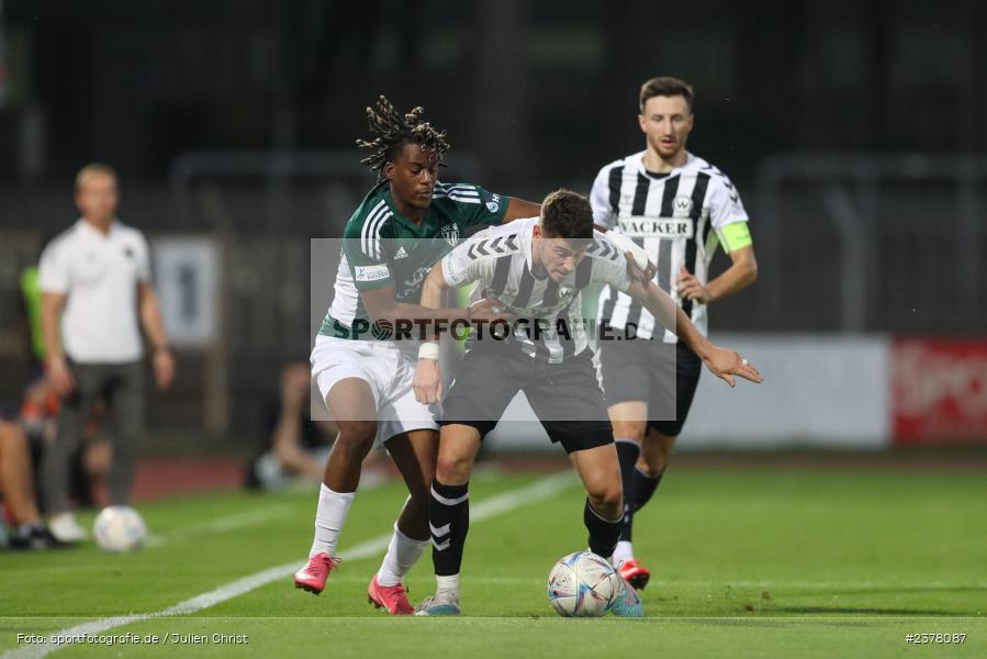 Hans Anapak-Baka, sport, action, Willy-Sachs-Stadion, Schweinfurt, Saison 2023/2024, SVW, SV Wacker Burghausen, Regionalliga Bayern, Fussball, FCS, BFV, 9. Spieltag, 1. FC Schweinfurt 1905, 08.09.2023 - Bild-ID: 2378087