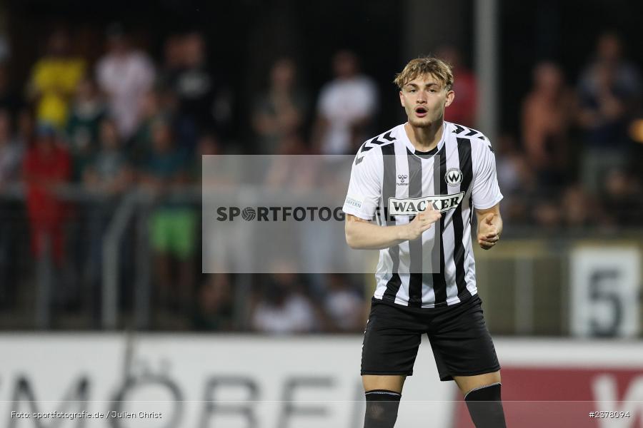 Jasper Maljojoki, sport, action, Willy-Sachs-Stadion, Schweinfurt, Saison 2023/2024, SVW, SV Wacker Burghausen, Regionalliga Bayern, Fussball, FCS, BFV, 9. Spieltag, 1. FC Schweinfurt 1905, 08.09.2023 - Bild-ID: 2378094