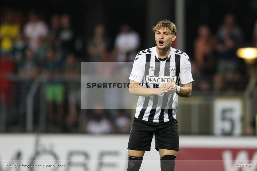 Jasper Maljojoki, sport, action, Willy-Sachs-Stadion, Schweinfurt, Saison 2023/2024, SVW, SV Wacker Burghausen, Regionalliga Bayern, Fussball, FCS, BFV, 9. Spieltag, 1. FC Schweinfurt 1905, 08.09.2023 - Bild-ID: 2378097