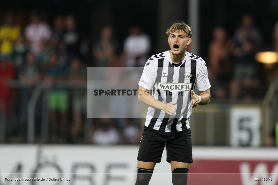 Jasper Maljojoki, sport, action, Willy-Sachs-Stadion, Schweinfurt, Saison 2023/2024, SVW, SV Wacker Burghausen, Regionalliga Bayern, Fussball, FCS, BFV, 9. Spieltag, 1. FC Schweinfurt 1905, 08.09.2023 - Bild-ID: 2378098