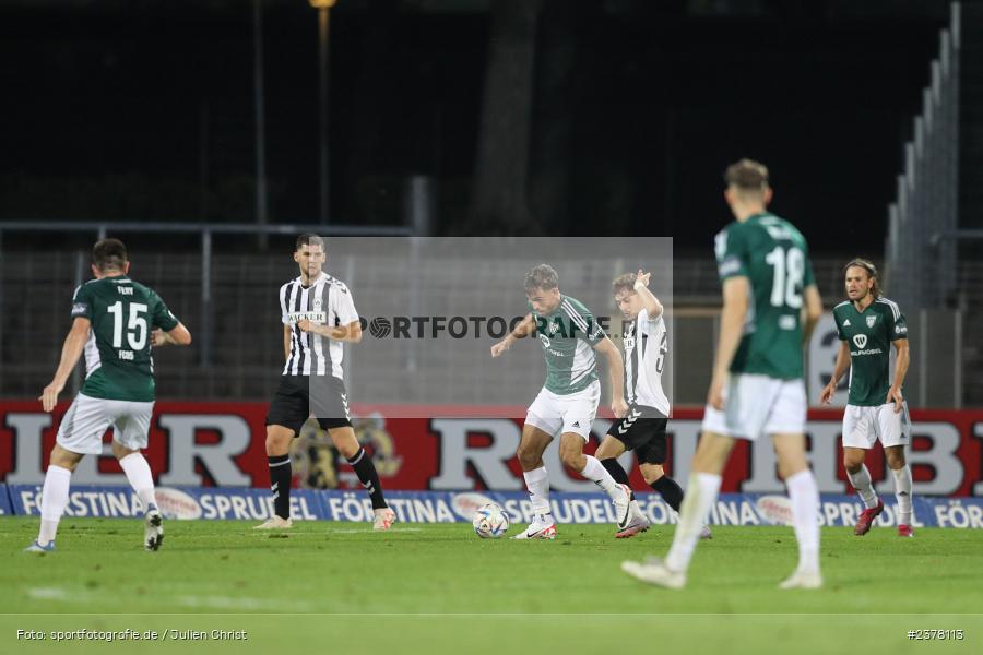 Severo Sturm, sport, action, Willy-Sachs-Stadion, Schweinfurt, Saison 2023/2024, SVW, SV Wacker Burghausen, Regionalliga Bayern, Fussball, FCS, BFV, 9. Spieltag, 1. FC Schweinfurt 1905, 08.09.2023 - Bild-ID: 2378113