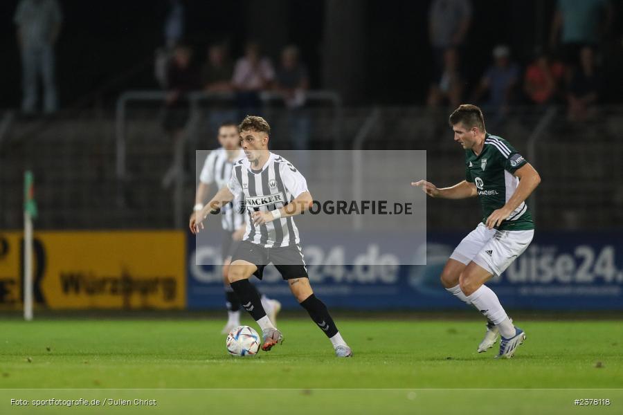 Denis Ade, sport, action, Willy-Sachs-Stadion, Schweinfurt, Saison 2023/2024, SVW, SV Wacker Burghausen, Regionalliga Bayern, Fussball, FCS, BFV, 9. Spieltag, 1. FC Schweinfurt 1905, 08.09.2023 - Bild-ID: 2378118
