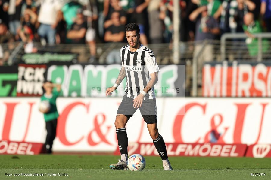 Alexander Spitzer, sport, action, Willy-Sachs-Stadion, Schweinfurt, Saison 2023/2024, SVW, SV Wacker Burghausen, Regionalliga Bayern, Fussball, FCS, BFV, 9. Spieltag, 1. FC Schweinfurt 1905, 08.09.2023 - Bild-ID: 2378119