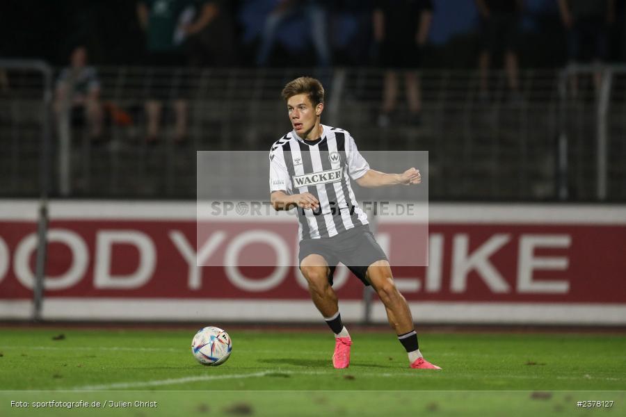 Artur Andreichyk, sport, action, Willy-Sachs-Stadion, Schweinfurt, Saison 2023/2024, SVW, SV Wacker Burghausen, Regionalliga Bayern, Fussball, FCS, BFV, 9. Spieltag, 1. FC Schweinfurt 1905, 08.09.2023 - Bild-ID: 2378127