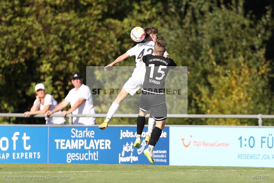 Cornelius Hock, Sportgelände, Karlburg, 09.09.2023, sport, action, BFV, Fussball, Saison 2023/2024, 10. Spieltag, Landesliga Nordwest, UNT, TSV, TSV Unterpleichfeld, TSV Karlburg - Bild-ID: 2378172