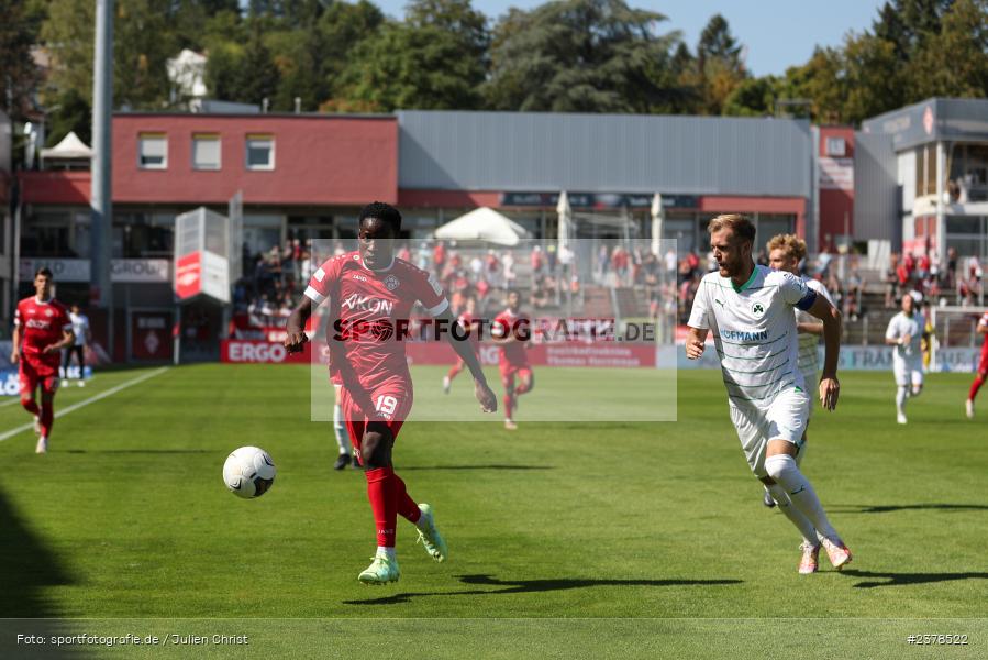 Benjika Caciel, AKON Arena, Würzburg, 09.09.2023, sport, action, BFV, Fussball, Saison 2023/2024, 9. Spieltag, Regionalliga Bayern, SGF, FWK, SpVgg Greuther Fürth II, FC Würzburger Kickers - Bild-ID: 2378522