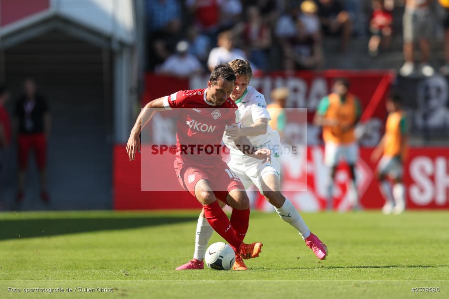Peter Kurzweg, Sebastian Müller, AKON Arena, Würzburg, 09.09.2023, sport, action, BFV, Fussball, Saison 2023/2024, 9. Spieltag, Regionalliga Bayern, SGF, FWK, SpVgg Greuther Fürth II, FC Würzburger Kickers - Bild-ID: 2378580