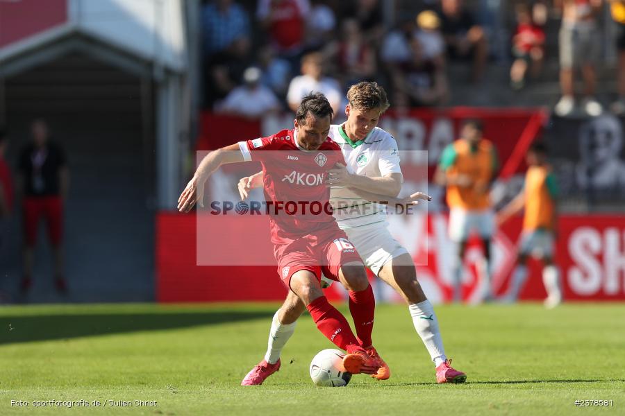 Peter Kurzweg, Sebastian Müller, AKON Arena, Würzburg, 09.09.2023, sport, action, BFV, Fussball, Saison 2023/2024, 9. Spieltag, Regionalliga Bayern, SGF, FWK, SpVgg Greuther Fürth II, FC Würzburger Kickers - Bild-ID: 2378581