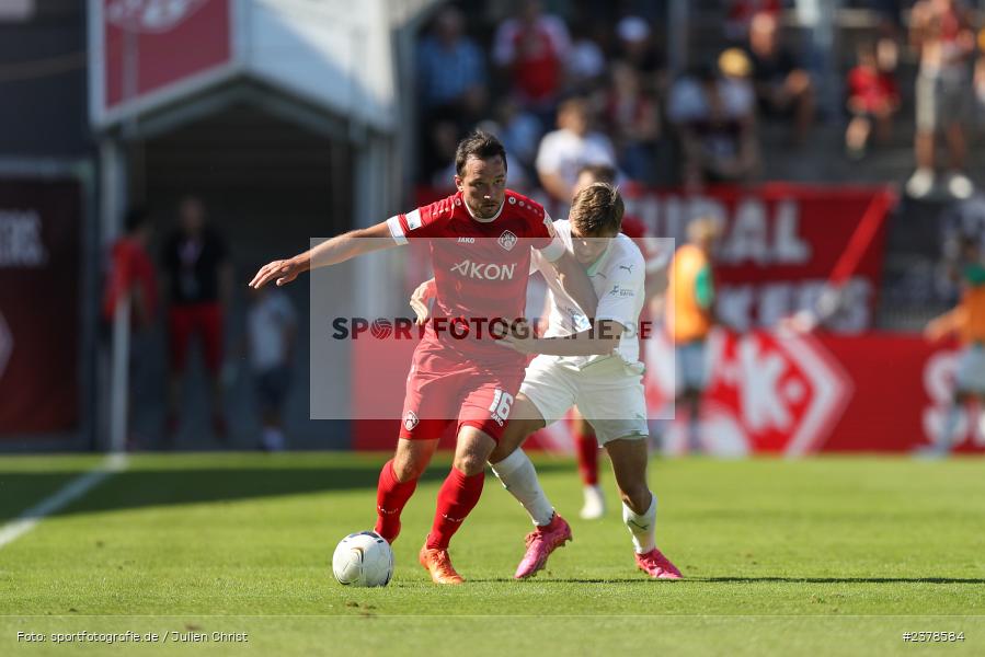 Peter Kurzweg, Sebastian Müller, AKON Arena, Würzburg, 09.09.2023, sport, action, BFV, Fussball, Saison 2023/2024, 9. Spieltag, Regionalliga Bayern, SGF, FWK, SpVgg Greuther Fürth II, FC Würzburger Kickers - Bild-ID: 2378584