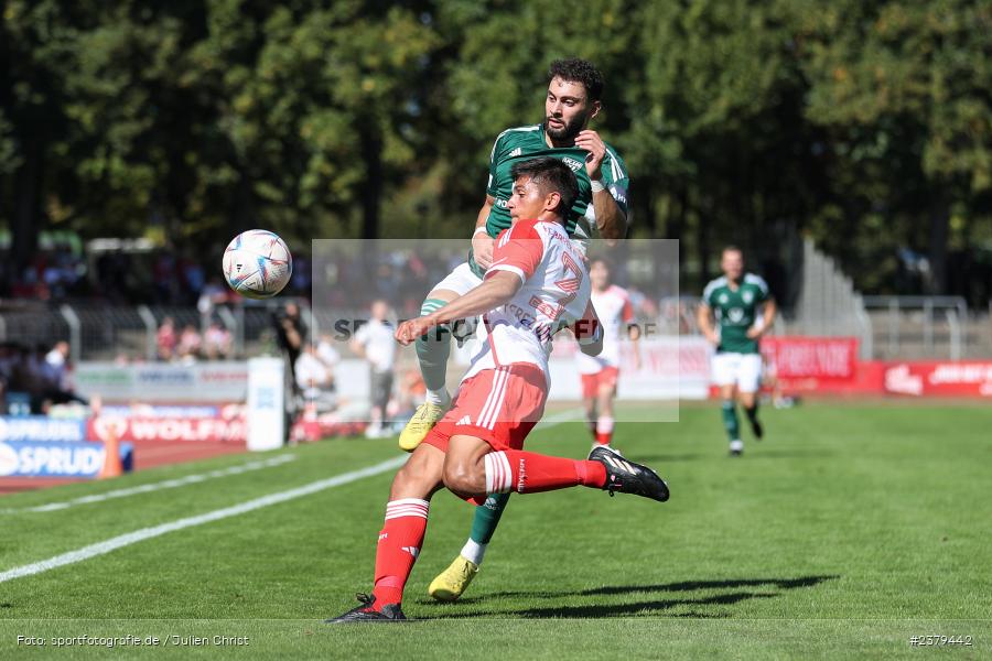 Matteo Perez Vinlöf, Willy-Sachs-Stadion, Schweinfurt, 16.09.2023, sport, action, BFV, Fussball, Saison 2023/2024, 10. Spieltag, Regionalliga Bayern, FCB, FCS, FC Bayern München II, 1. FC Schweinfurt 1905 - Bild-ID: 2379442