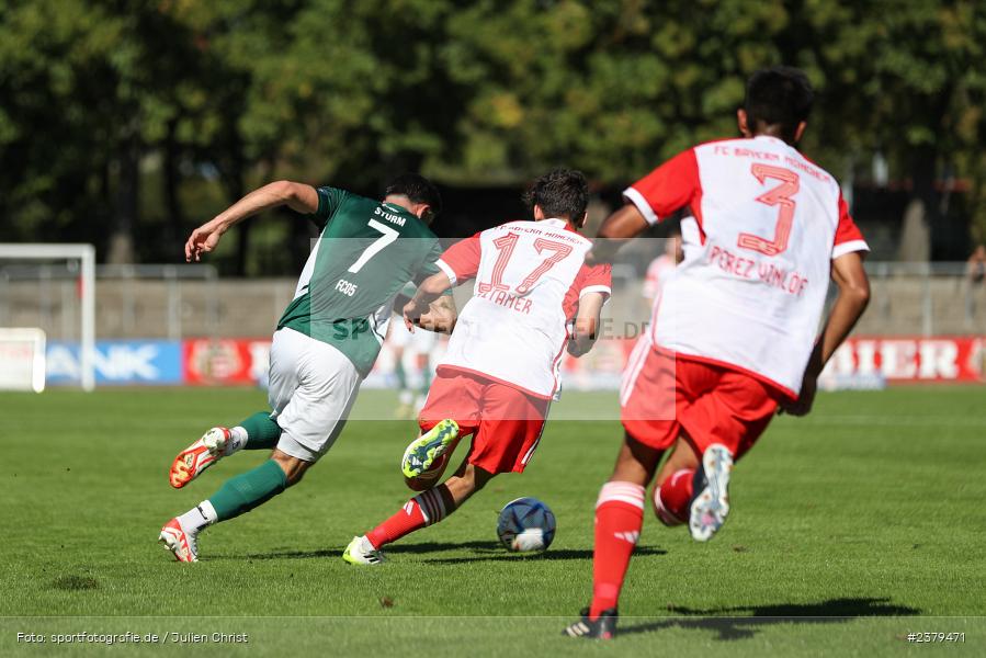 Severo Sturm, Willy-Sachs-Stadion, Schweinfurt, 16.09.2023, sport, action, BFV, Fussball, Saison 2023/2024, 10. Spieltag, Regionalliga Bayern, FCB, FCS, FC Bayern München II, 1. FC Schweinfurt 1905 - Bild-ID: 2379471
